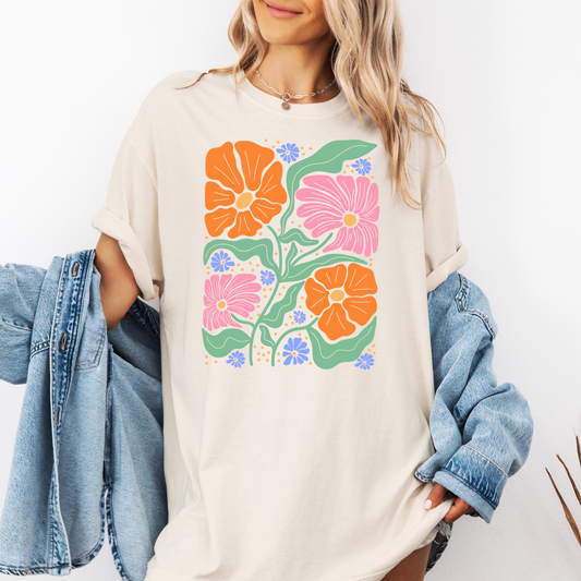 Abstract Floral Tee