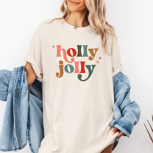 Holly Jolly Tee, Ivory