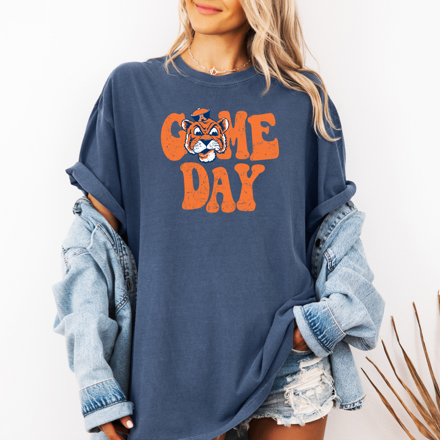 Aubie Game Day Navy Tee