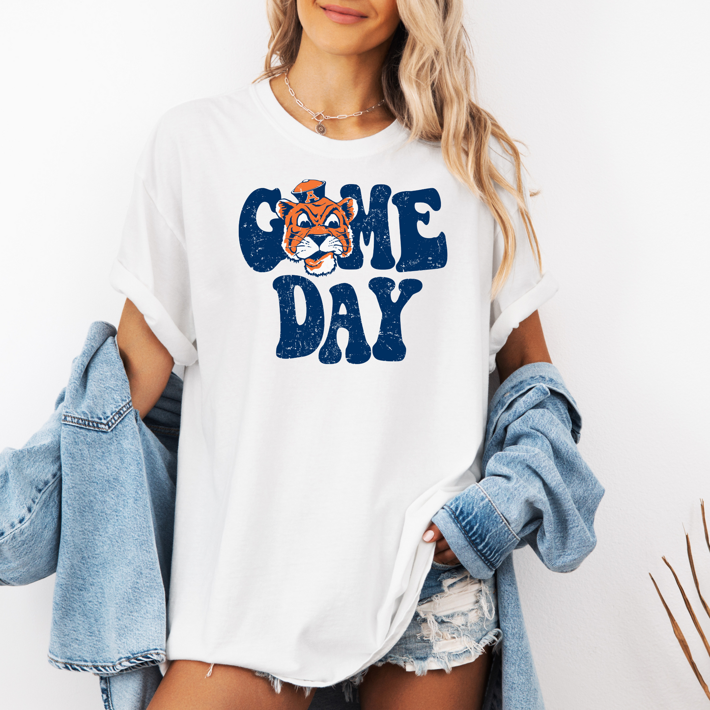 Aubie Game Day White Tee