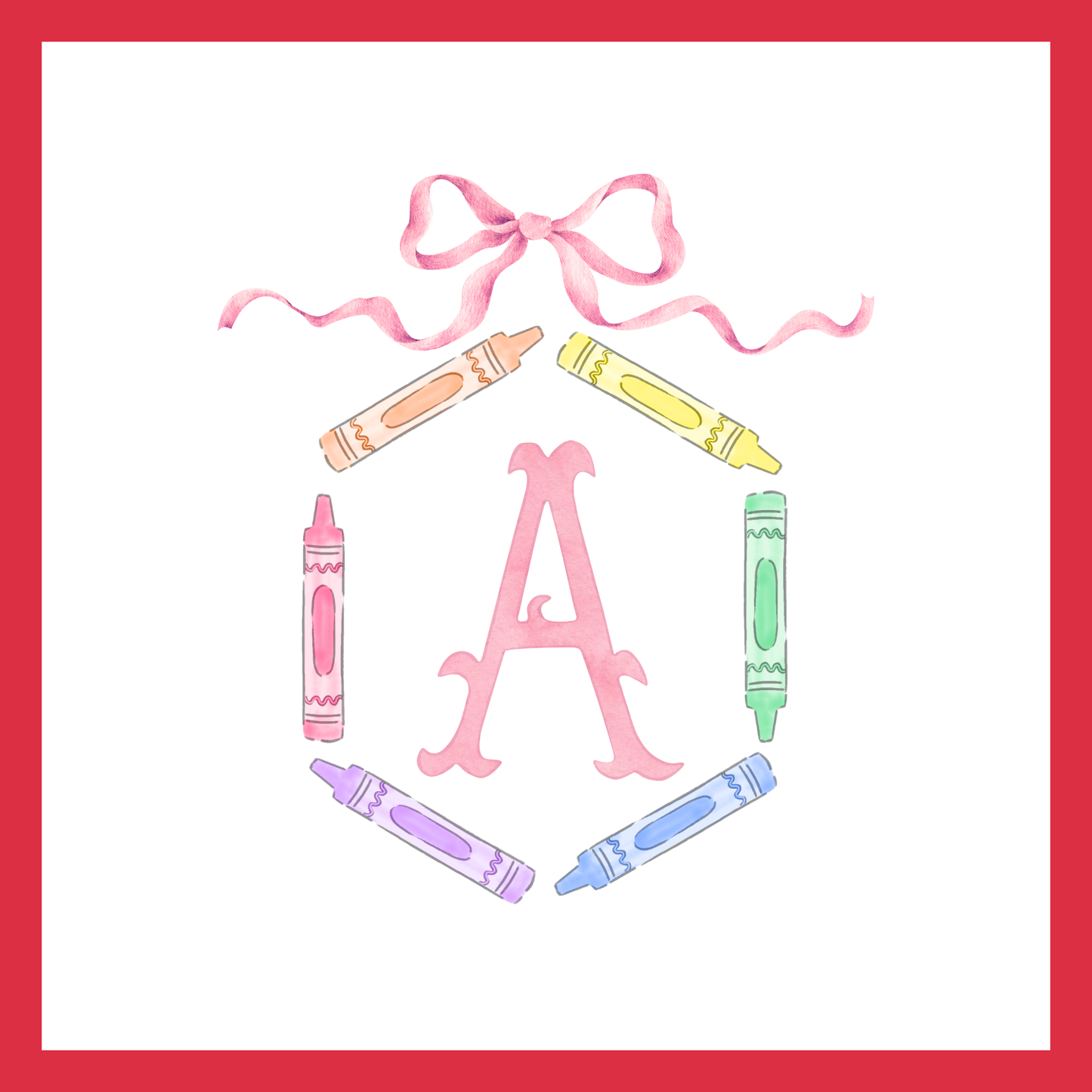 Crayon Single Letter Monogram