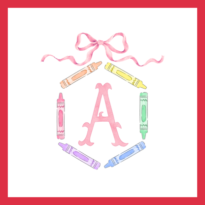 Crayon Single Letter Monogram