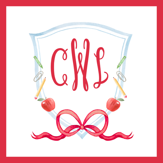 Back to School Monogram Crest, Girl
