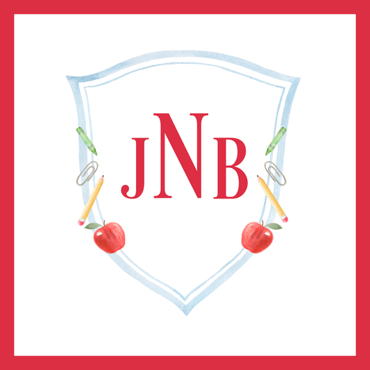 Back to School Monogram Crest, Boy