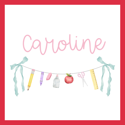 Back to School Garland, Girl
