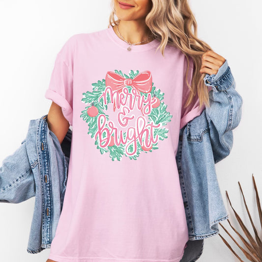 Precious Wreath Tee, Pink