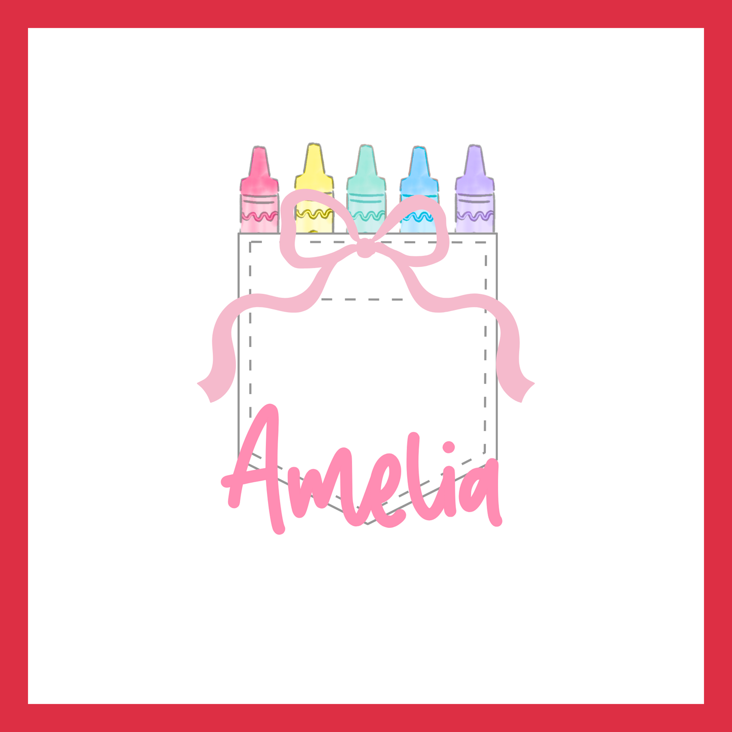 POCKET DESIGN - Crayon Bow Pocket