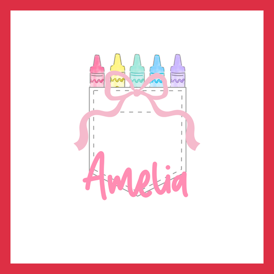 POCKET DESIGN - Crayon Bow Pocket