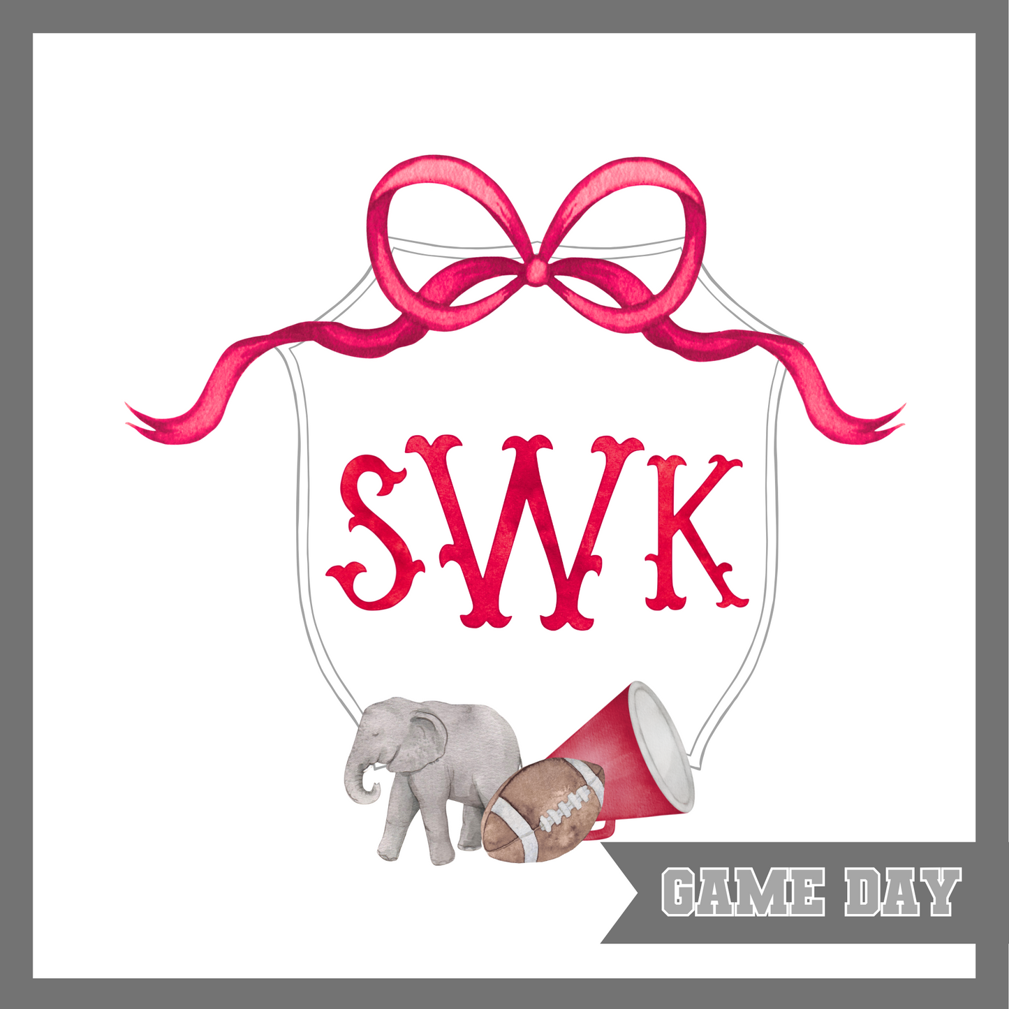 Bama Game Day Crest, Girl