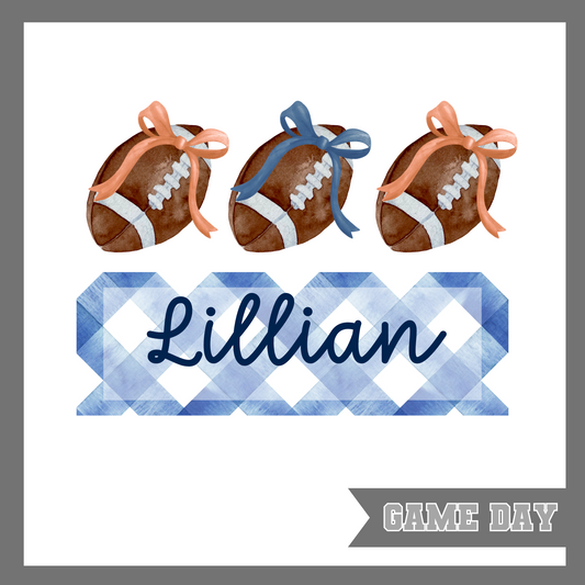 Auburn Footballs and Plaid, Girl