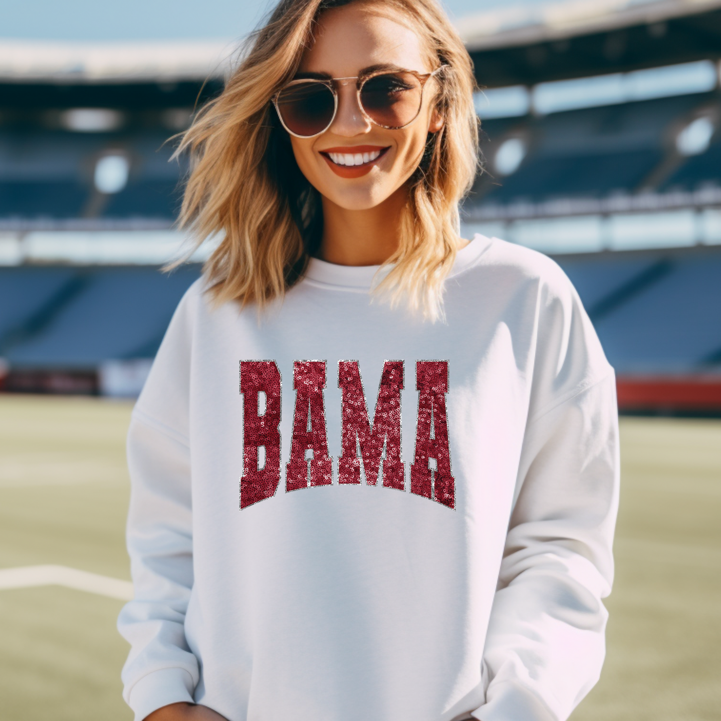 Glitter Letter Bama Sweatshirt