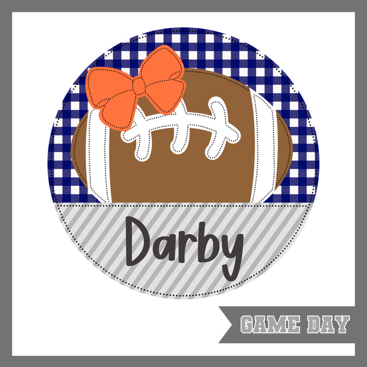 Auburn Football Bow Stitch Design