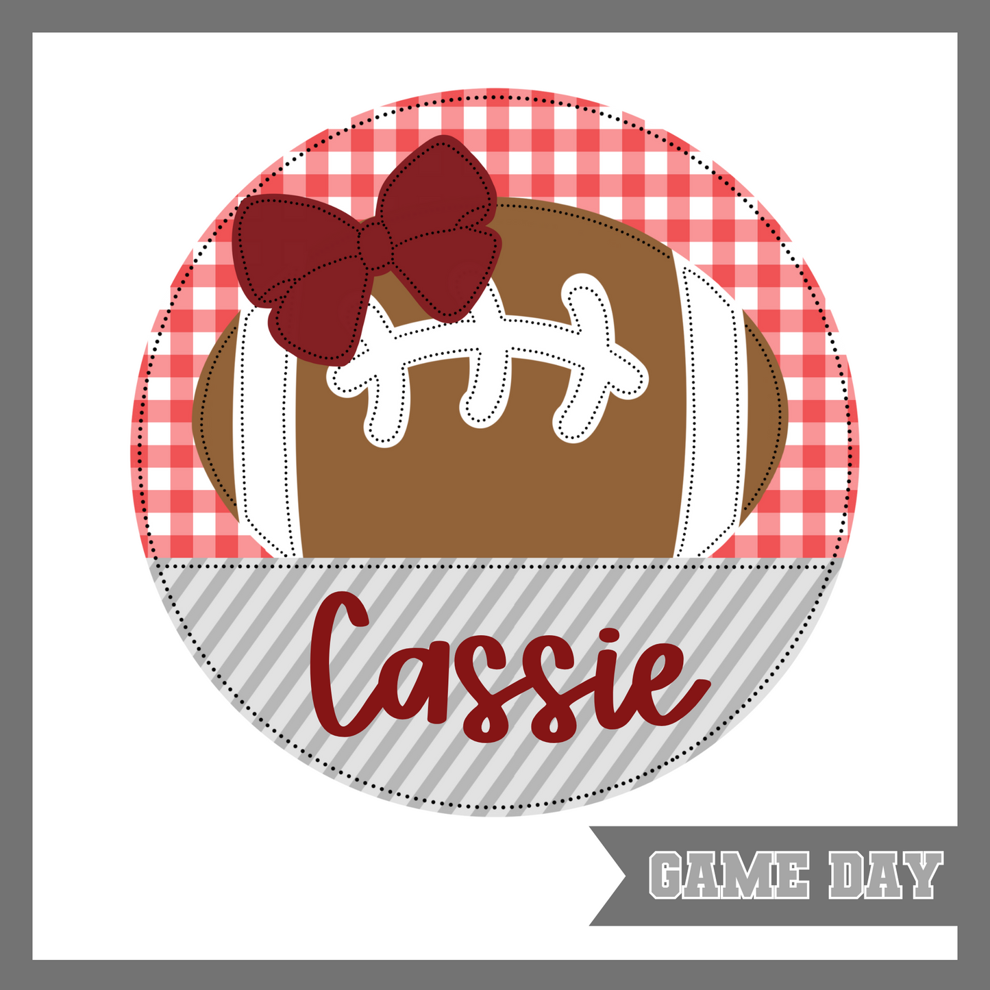 Alabama Football Bow Stitch Design