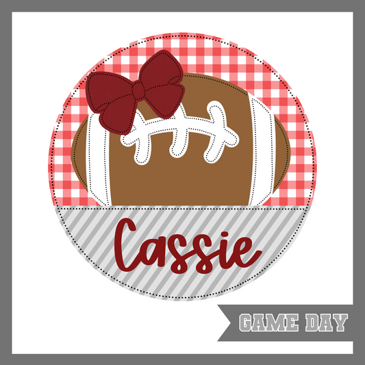 Alabama Football Bow Stitch Design