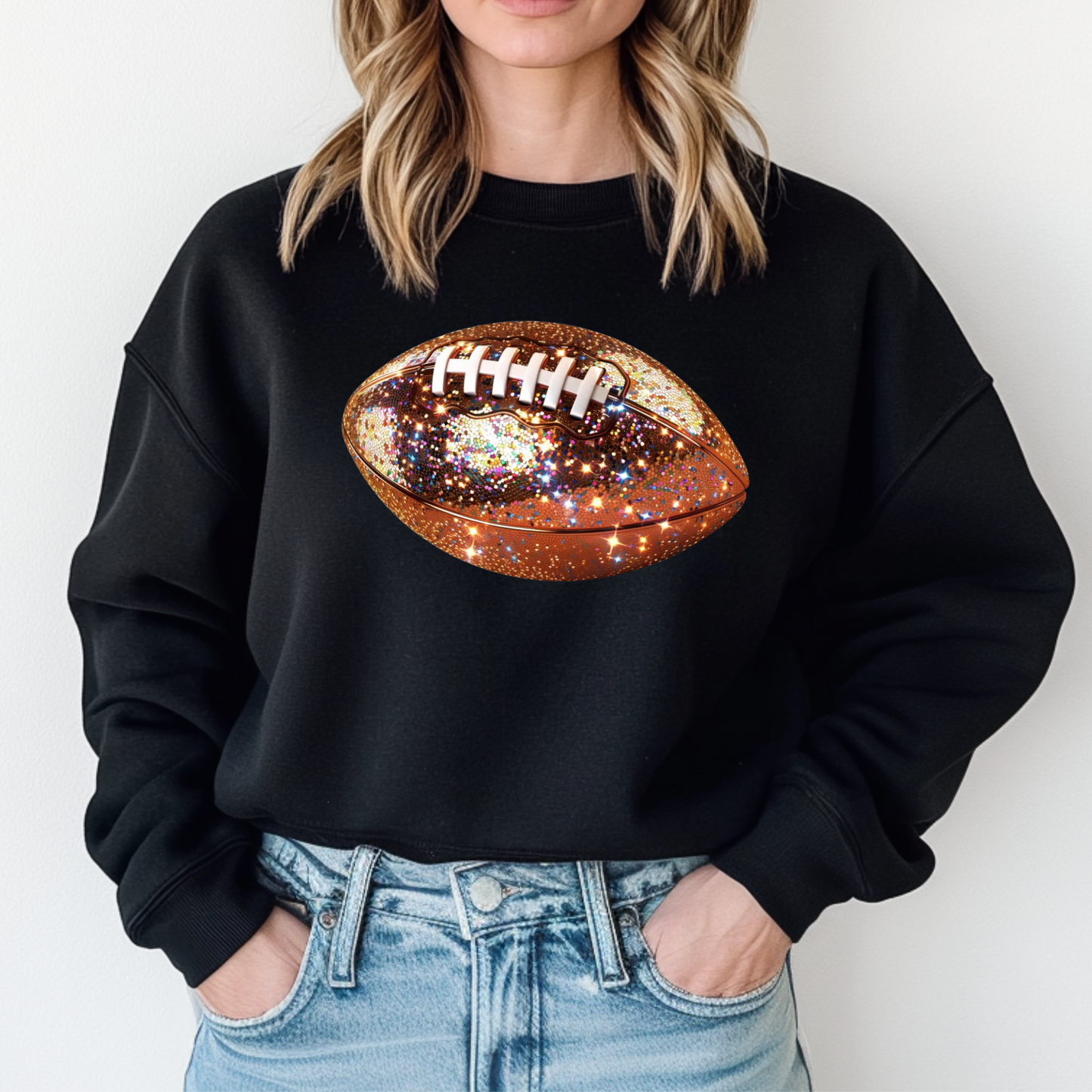 Glitter Football Sweatshirt