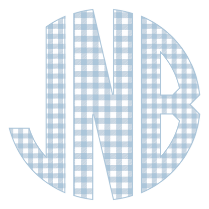 Fall Gingham Monogram, Boy