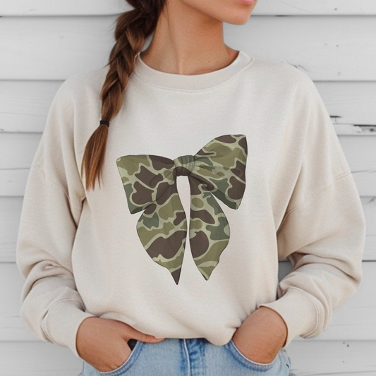 Camo Bow Sweatshirt