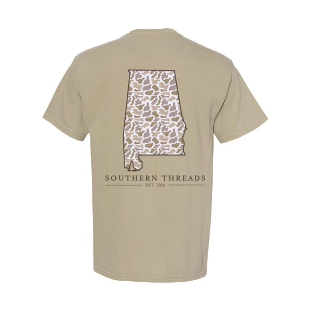 Cream AL State Tee