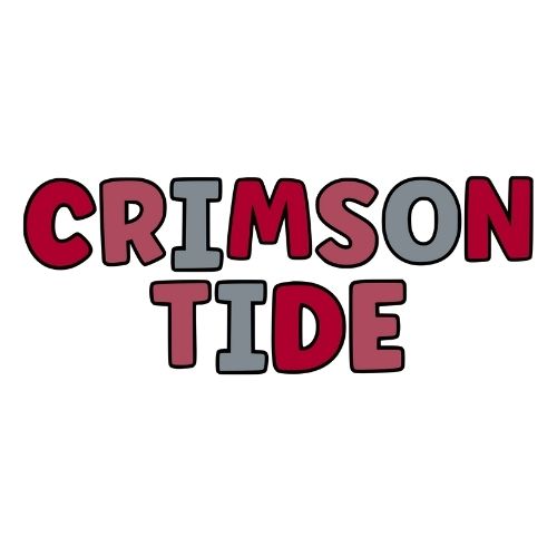 Crimson Tide Bubble Letter