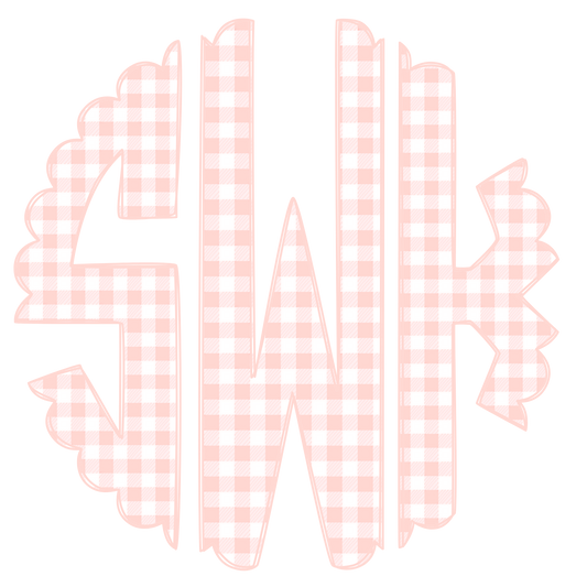 Fall Gingham Monogram, Girl