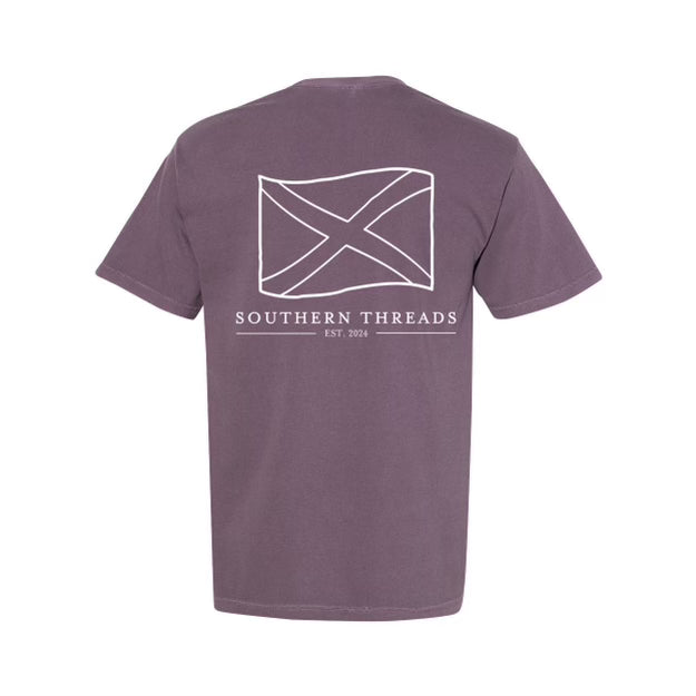 Alabama State Flag Tee, Wine