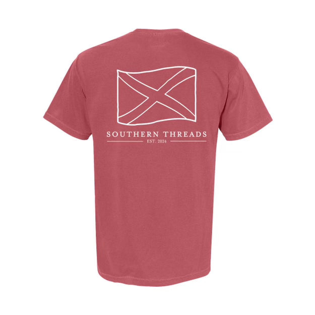 Alabama State Flag Tee, Crimson