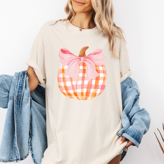 Preppy Plaid Pumpkin Tee