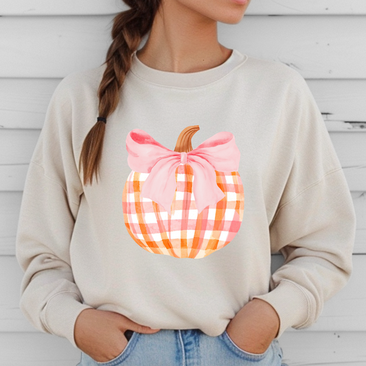 Preppy Plaid Pumpkin Sweatshirt